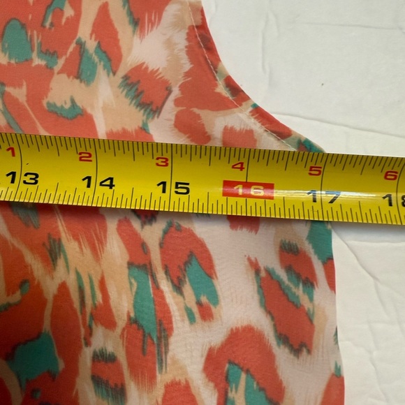 Lovers & Friends Asymmetric Racerback Tank Dress in Coral Cheetah Size XS - Picture 8 of 13